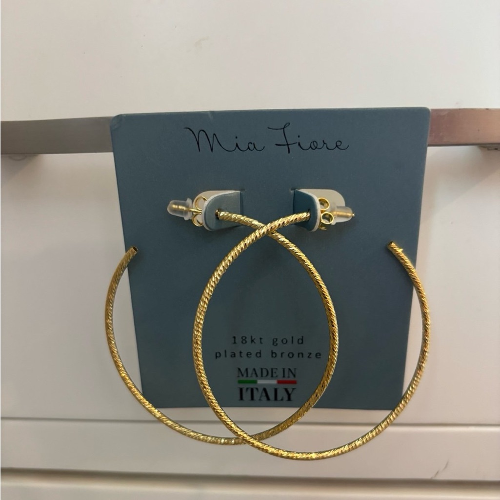 Mia Fiore 18k Gold Plated Hoop Earrings